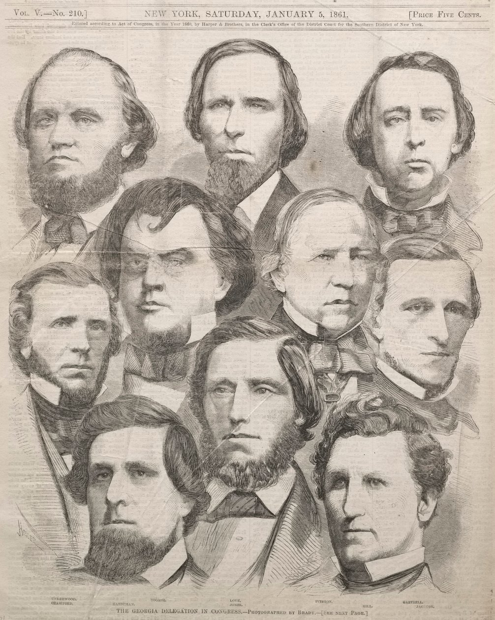 La delegazione della Georgia al Congresso, 1861 da Winslow Homer