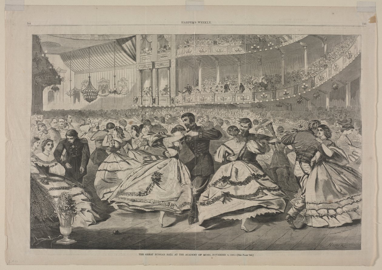 Il Gran Ballo Russo all’Accademia di Musica, 5 novembre 1863 da Winslow Homer