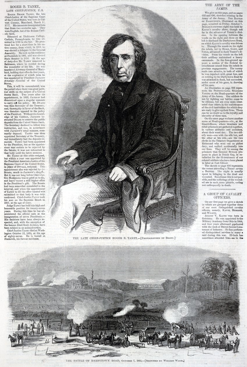Il defunto presidente della Corte suprema Roger B. Taney, da Harper