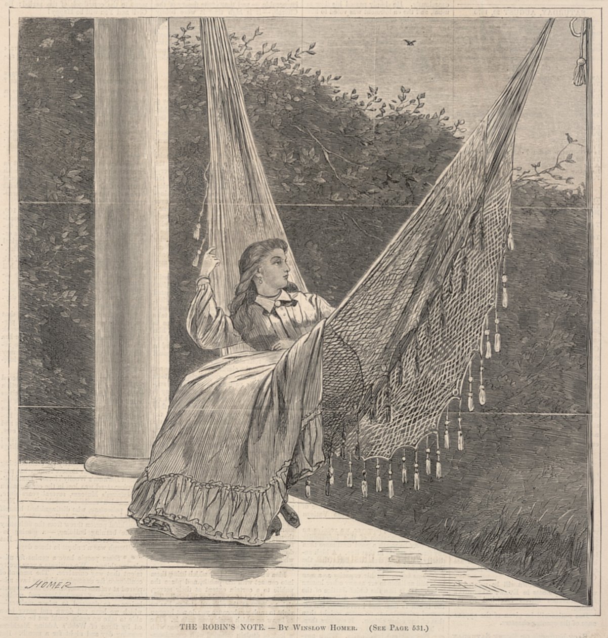 La nota di Robin, da Ogni sabato, giornale illustrato di letture scelte, 20 agosto 1870 da Winslow Homer