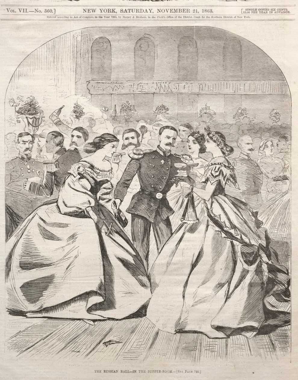 Il ballo russo - Nella sala da pranzo da Winslow Homer