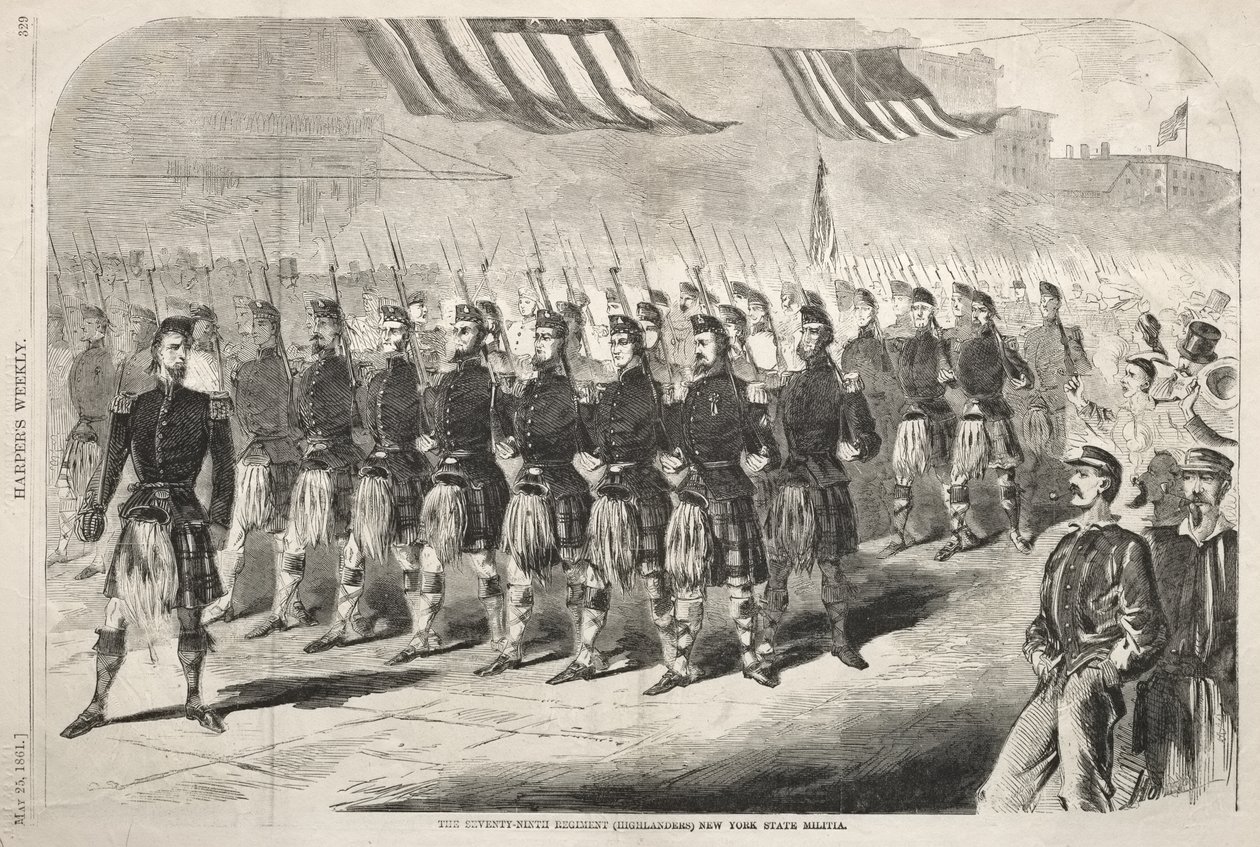 Il 79° Reggimento (Highlanders) della Milizia dello Stato di New York da Winslow Homer