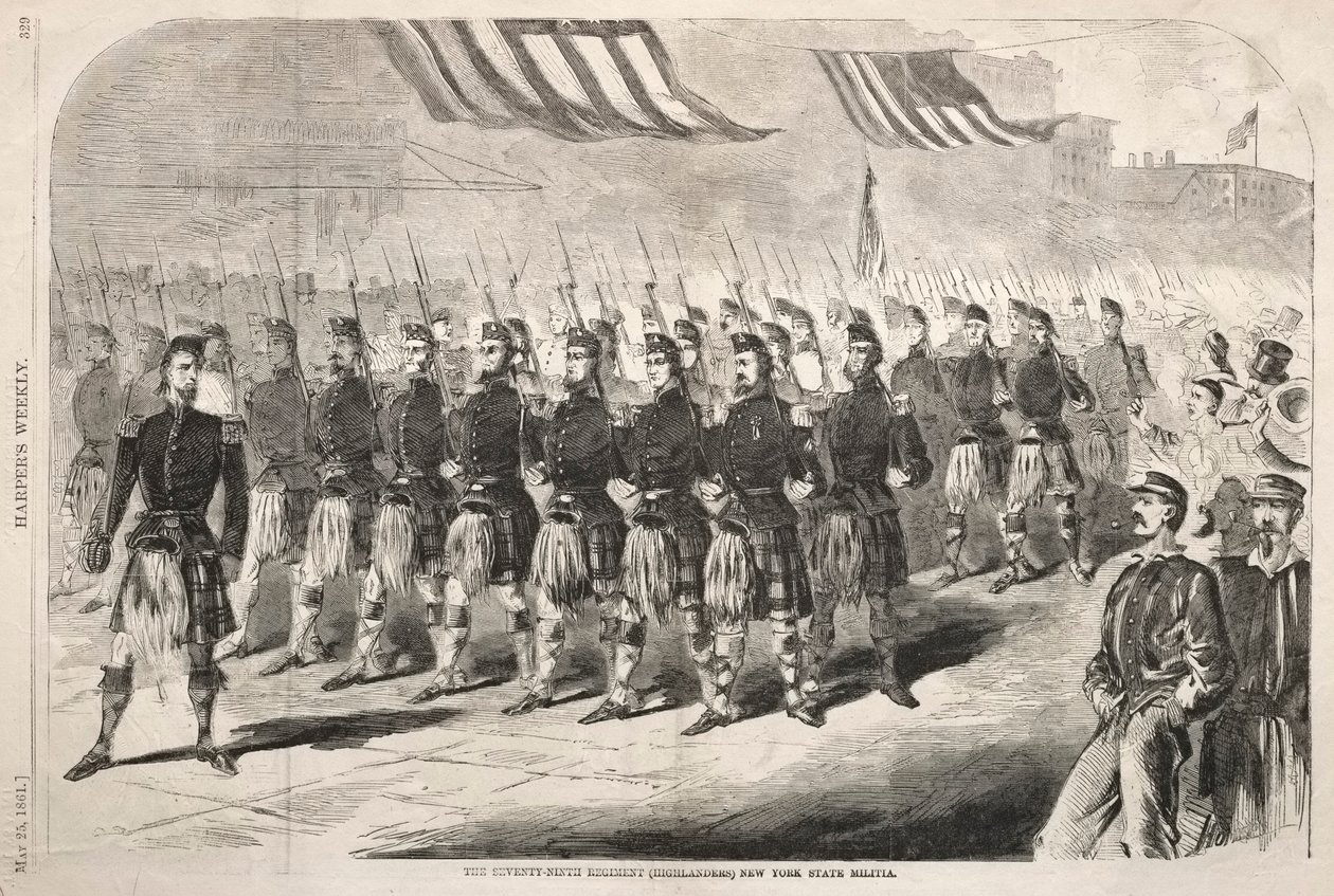 Il settantanovesimo reggimento Highlanders New York State Militia, 1861 da Winslow Homer