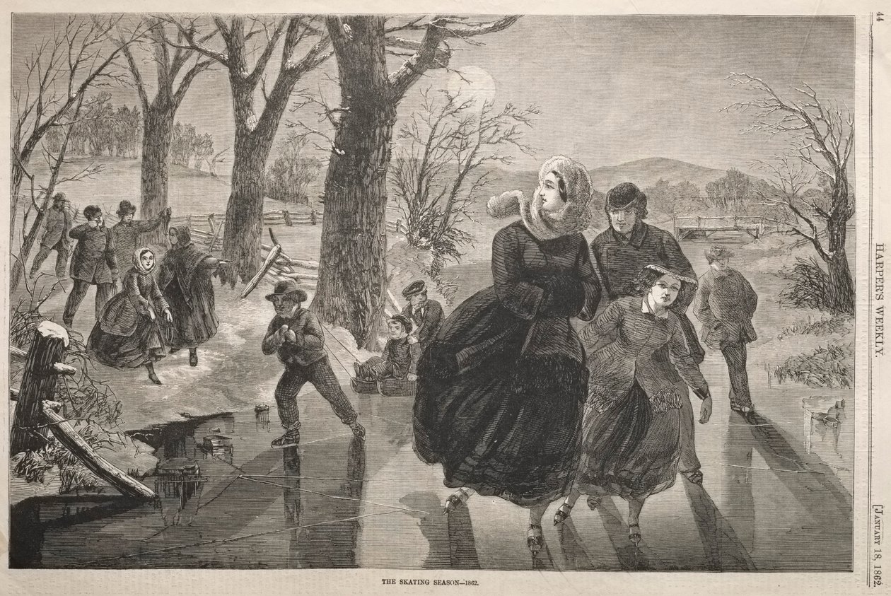 La stagione del pattinaggio - 1862 da Winslow Homer