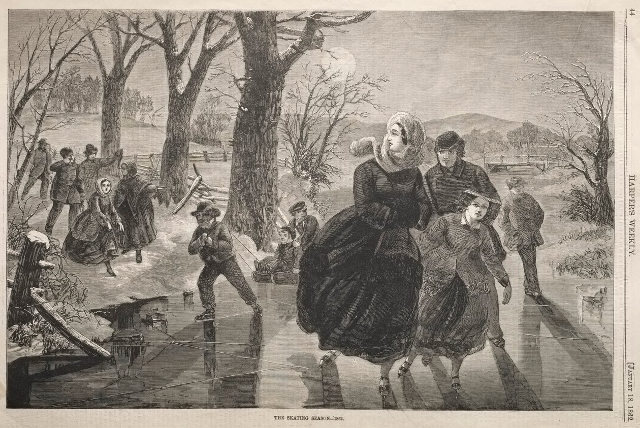 La stagione del pattinaggio - 1862 da Winslow Homer
