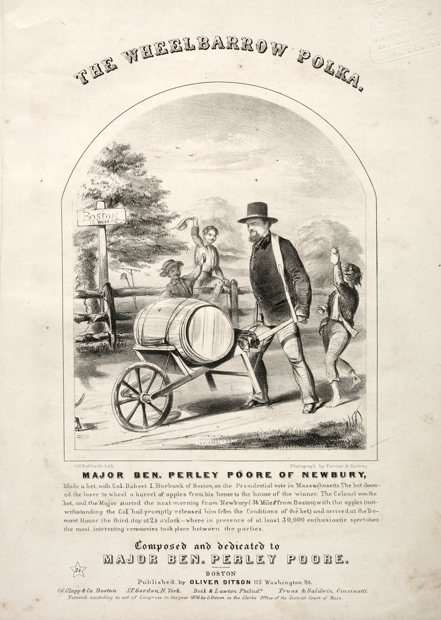 The Wheelbarrow Polka - Copertina dello spartito da Winslow Homer