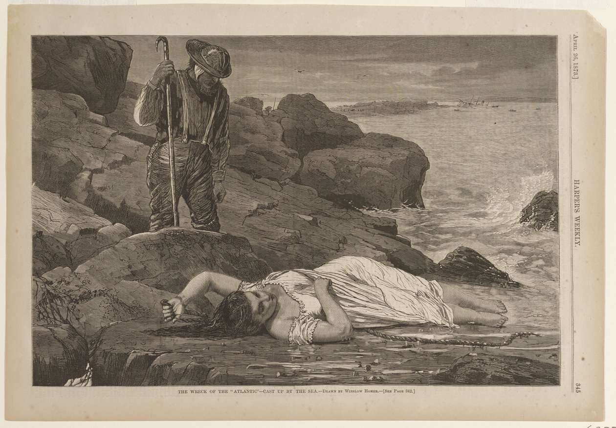 Il naufragio dell’Atlantic – Spinto a riva dal mare da Winslow Homer