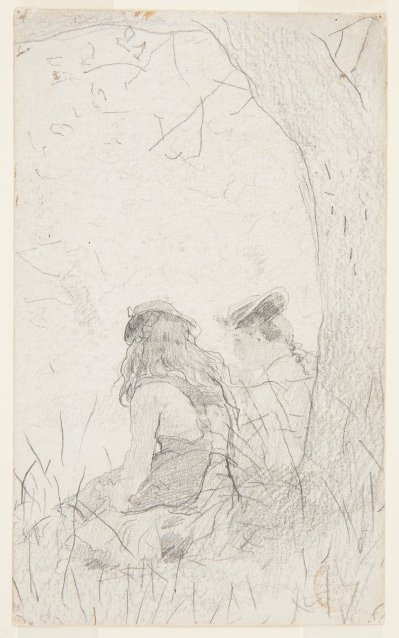 Due ragazze sedute su una riva da Winslow Homer