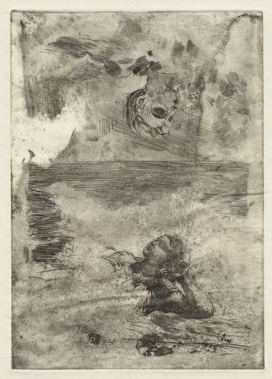 Due teste, studio dopo "Undertow" da Winslow Homer