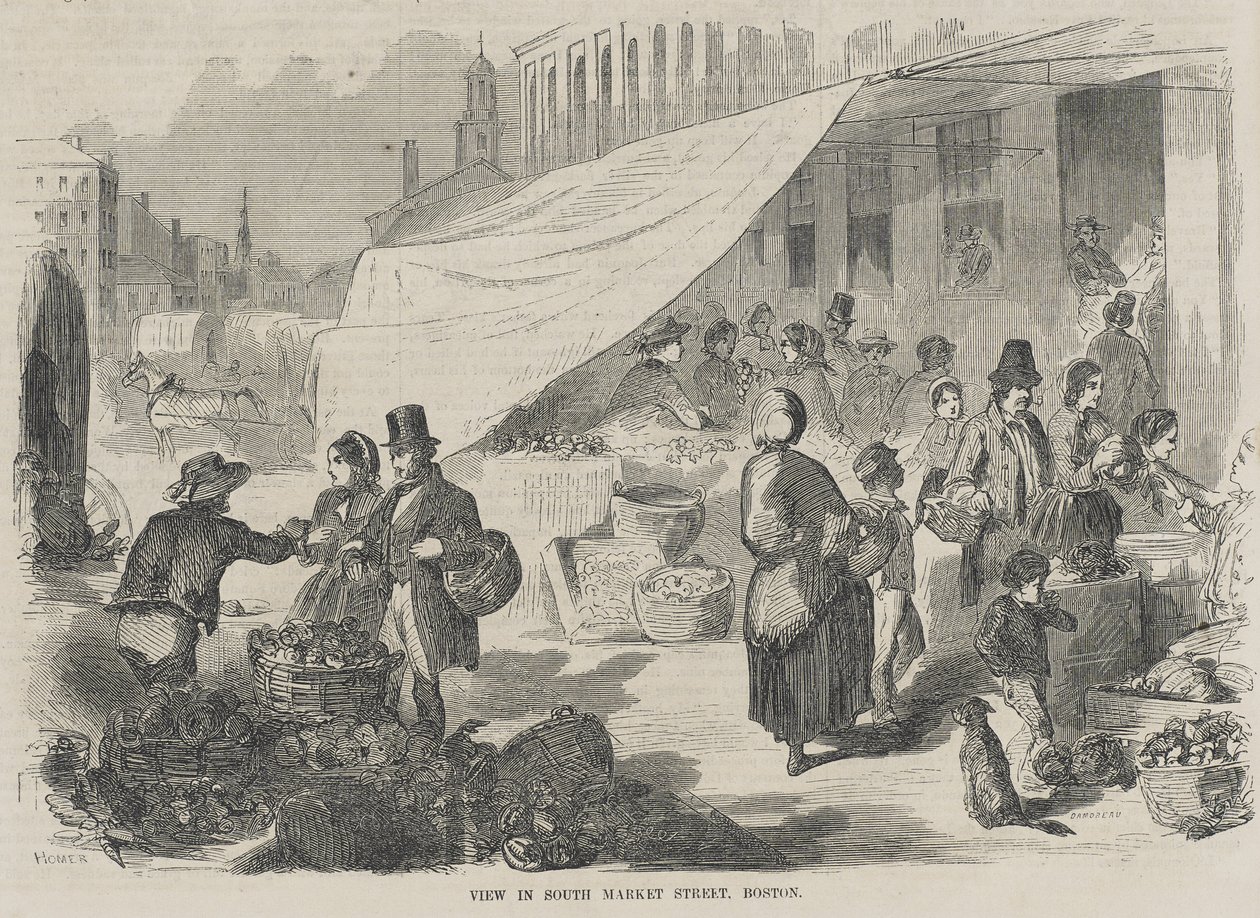 Veduta di South Market Street, Boston da Winslow Homer