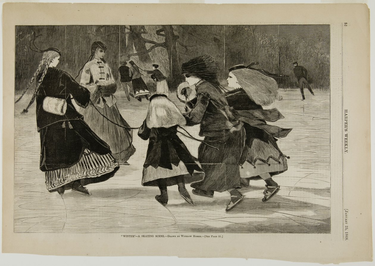 "Inverno" - Scena di pattinaggio da Winslow Homer