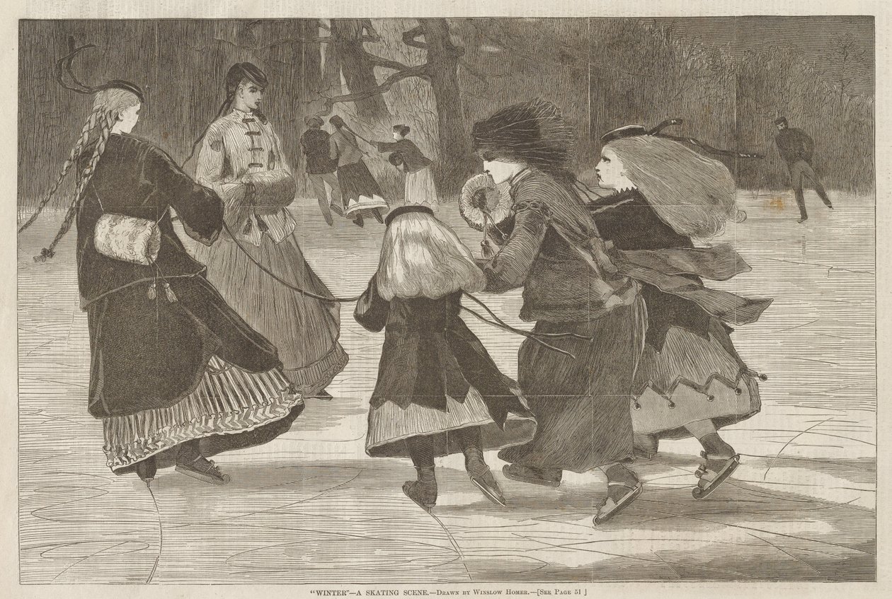 Inverno - Una scena di pattinaggio da Winslow Homer