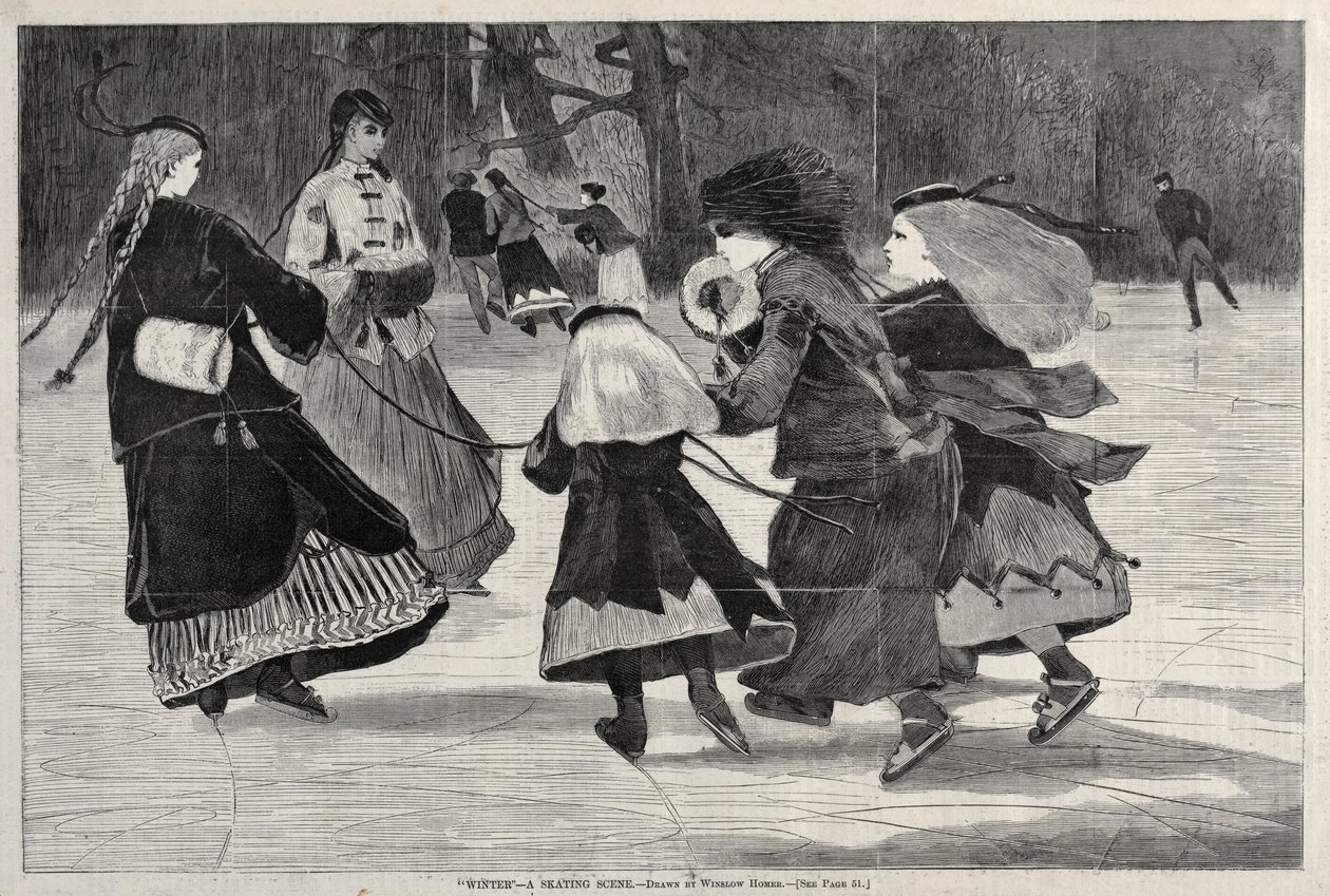 Inverno - Una scena di pattinaggio, 1868 da Winslow Homer