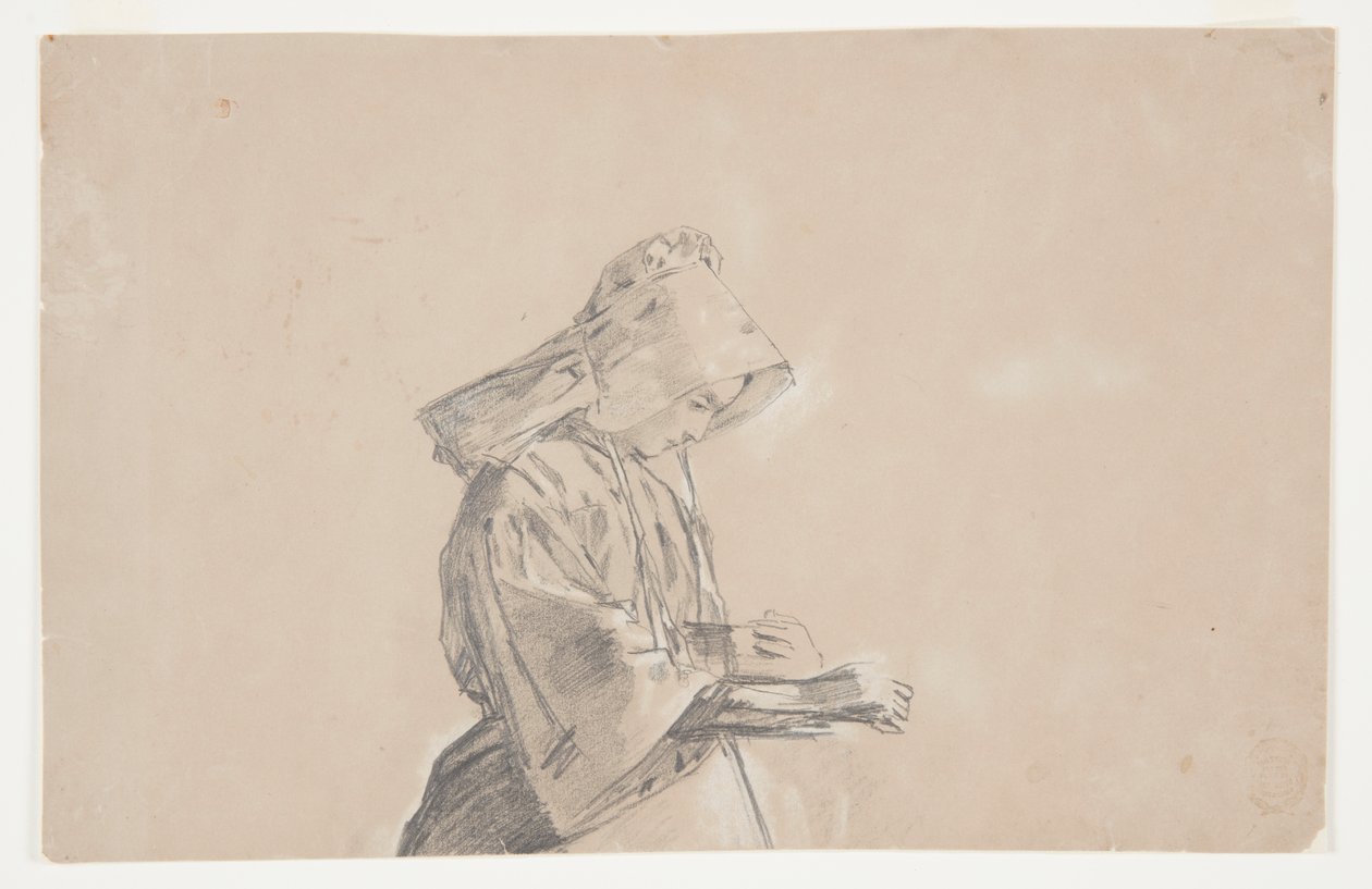 Donna con un cappello da sole da Winslow Homer