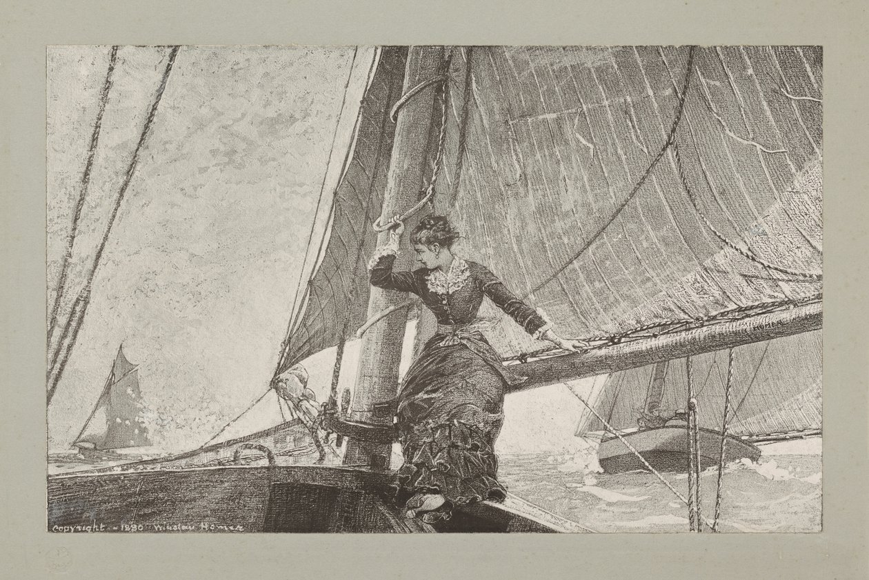 Ragazza in barca a vela da Winslow Homer