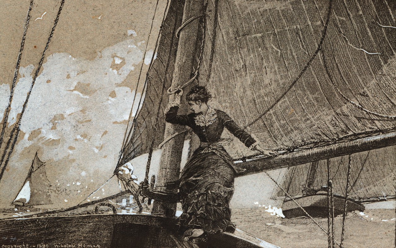 Ragazza in Barca a Vela da Winslow Homer