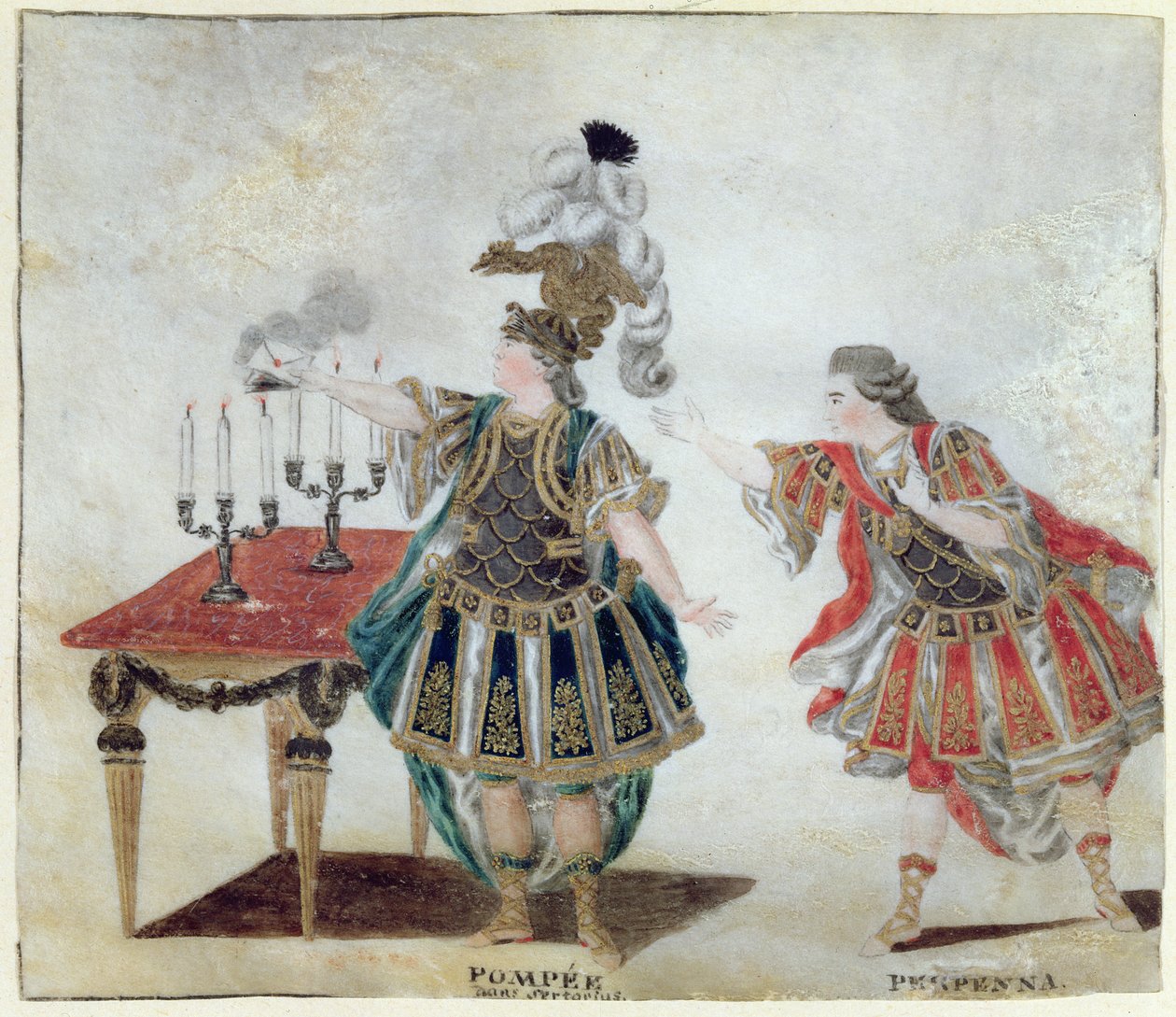 Pompeo e Perpenna nella tragedia Sertorius di Corneille, c.1780 da Wirscher