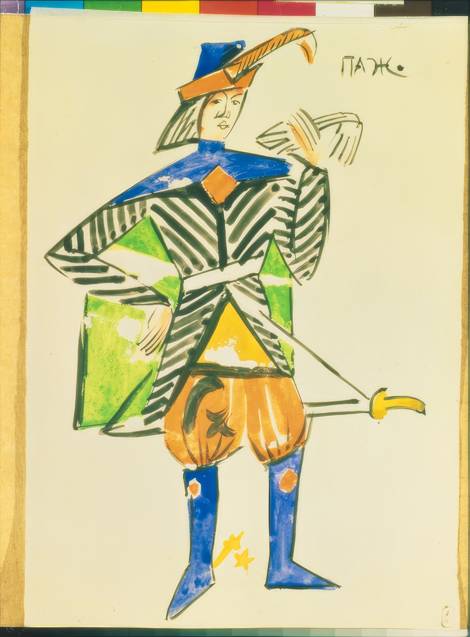 Figurina della pagina del dramma popolare "Lo zar Maksem