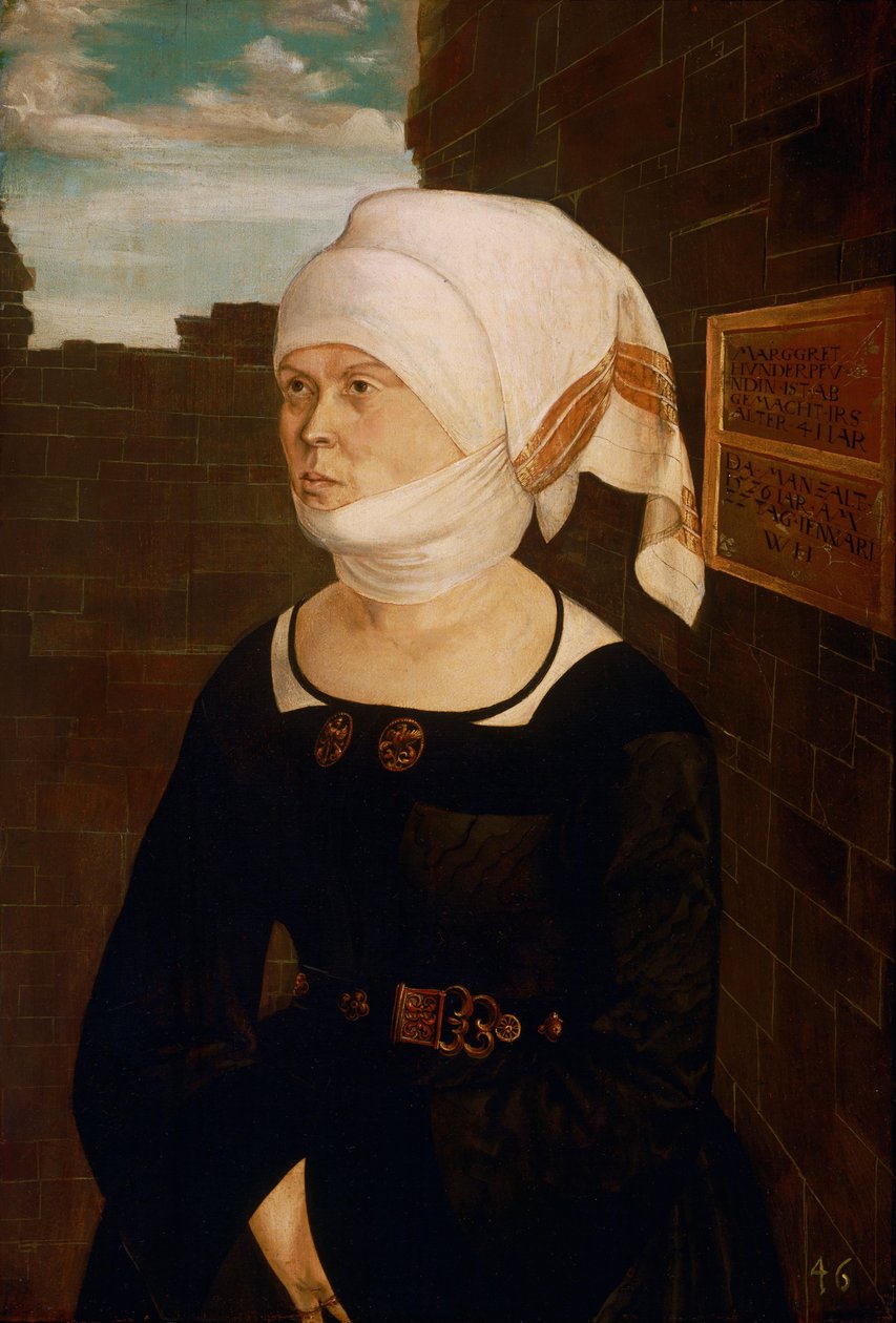 Ritratto di Margaret Hundertpfundt da Wolf Huber