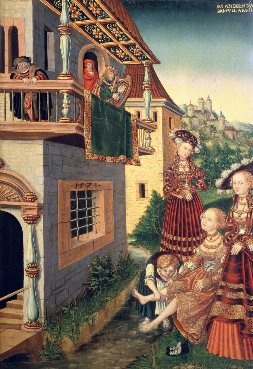 Davide e Betsabea, 1528 da Wolfgang Krodel