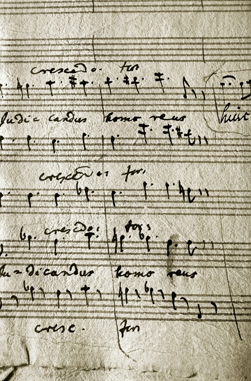 Partitura di lavoro del Requiem di Wolfgang Amadeus Mozart (partitura musicale) da Wolfgang Amadeus Mozart