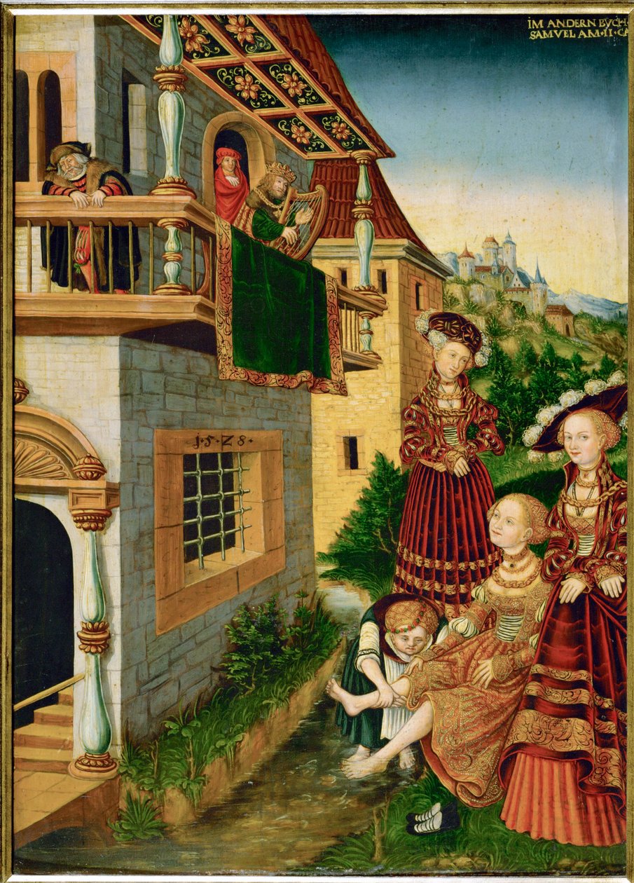 Davide e Bathseba (dipinto su legno di tiglio) da Wolfgang Krodel