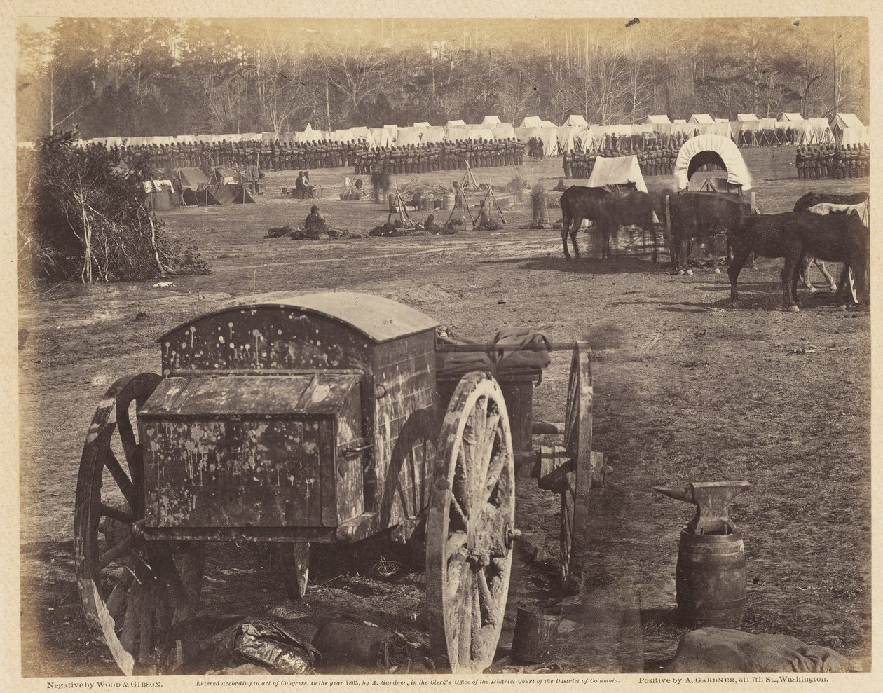 Campo e Cumberland Landing, sul Pamunkey, maggio 1862 (stampa all