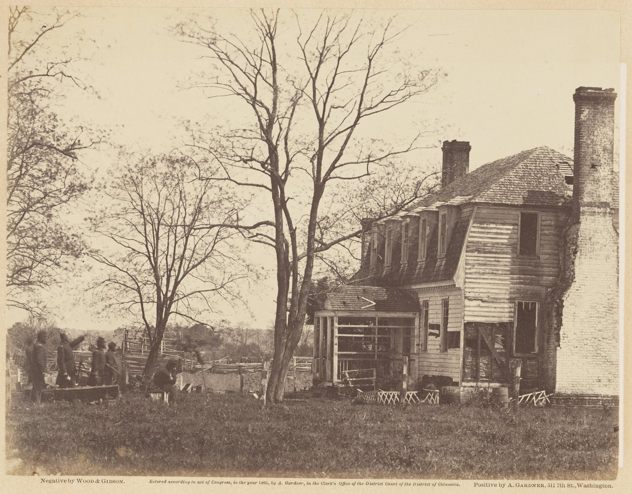 Casa Moore, Yorktown, dove Cornwallis firmò la Capitulation, maggio 1862 (stampa all