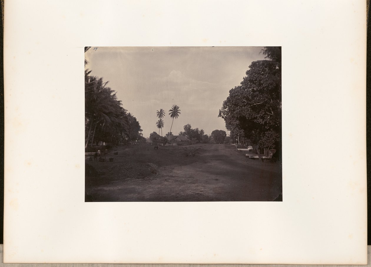 [Lavori di pavimentazione della strada di Prapatan, Batavia]. da Woodbury and Page