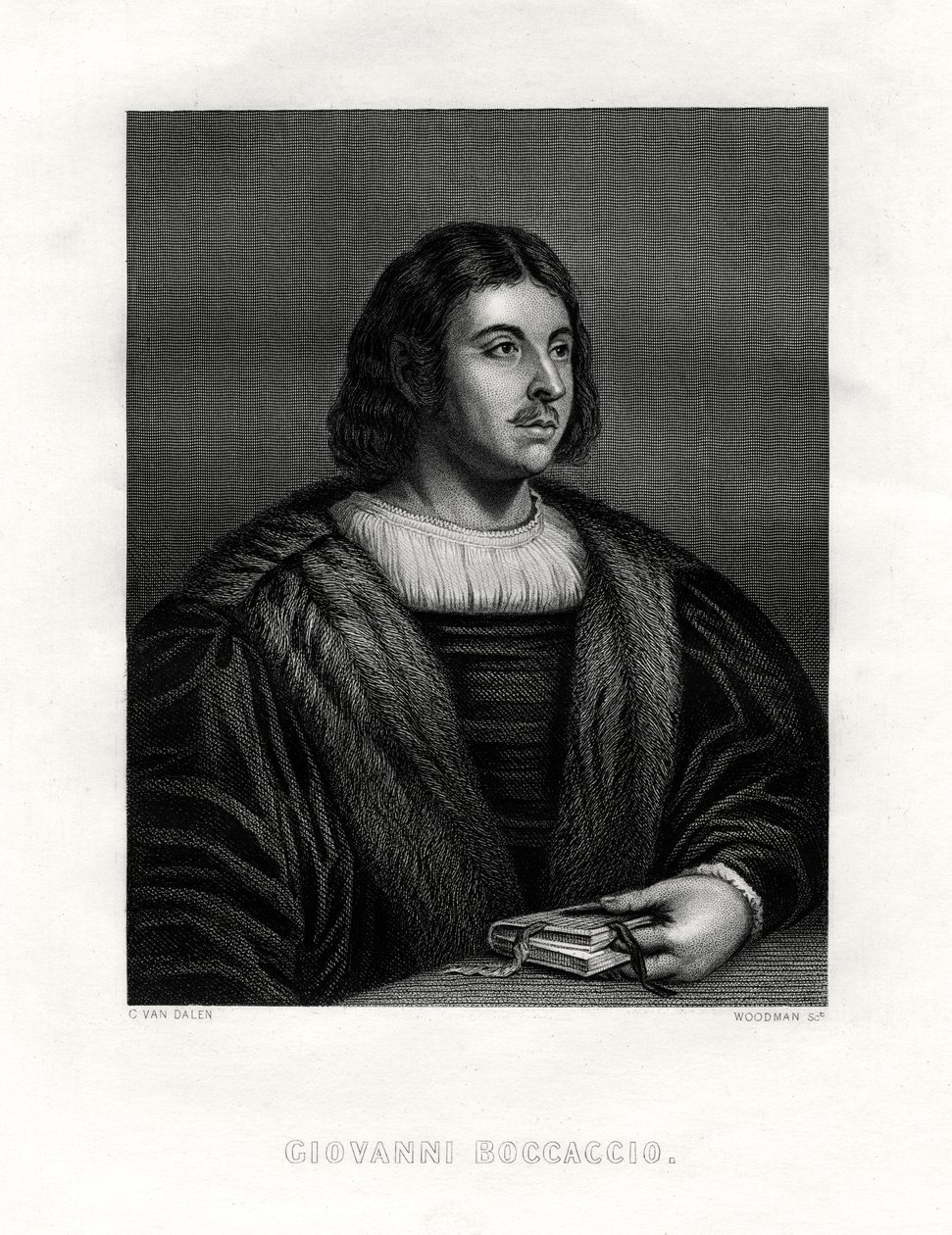 Giovanni Boccaccio, autore e poeta italiano, XIX secolo da Woodman