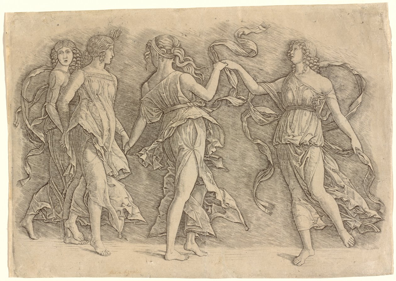 Quattro Muse Danzanti da Workshop of Andrea Mantegna