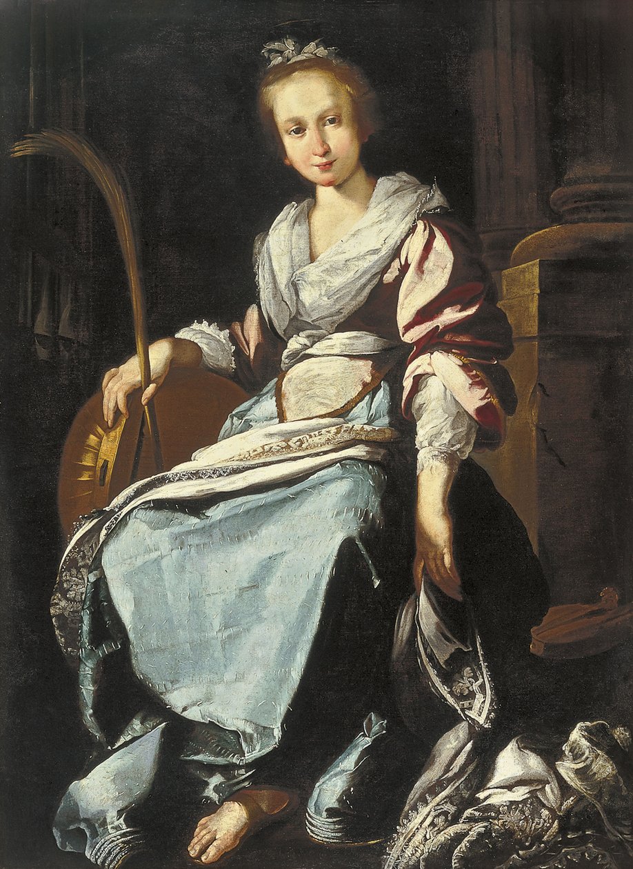 Spagnolo: Santa Cecilia Santa Cecilia da workshop of Bernardo Strozzi