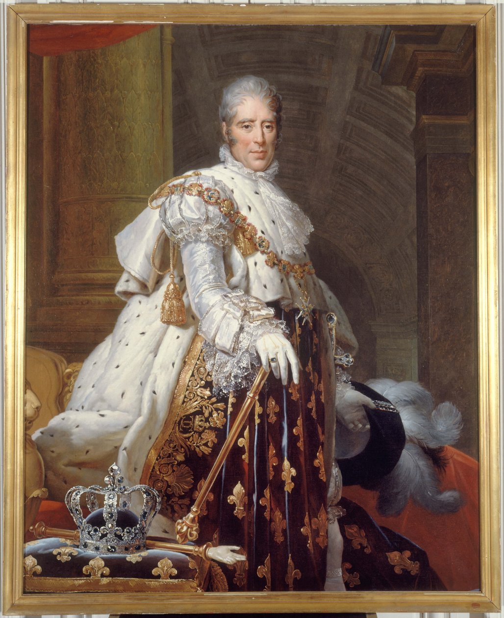 Francese: Ritratto di Carlo X (1757-1836), re di Francia, in costume sacro da Workshop of François Gérard