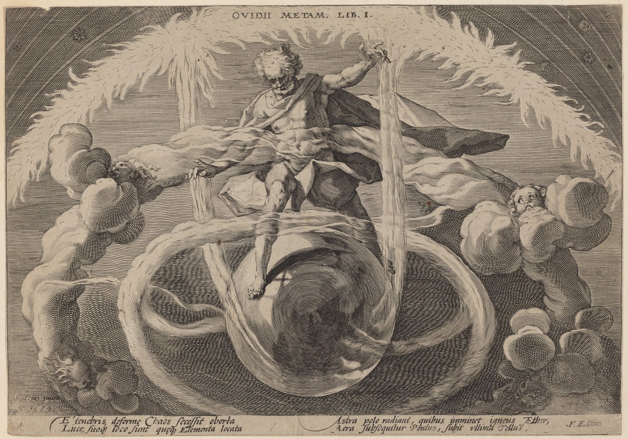 Caos: Il disordine del caos, o la creazione degli elementi da Workshop of Hendrick Goltzius, after Hendrick Goltzius