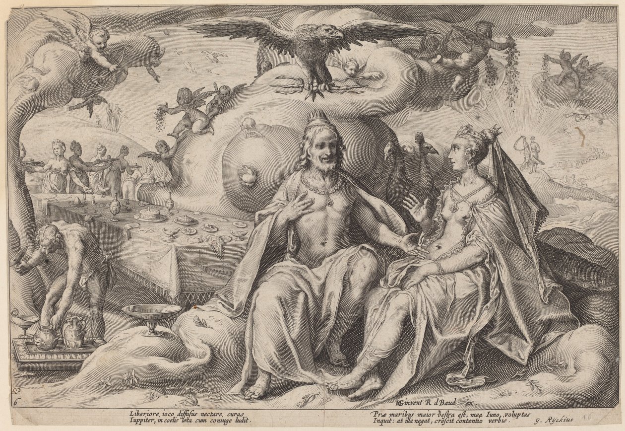 La Disputa tra Giove e Giunone da Workshop of Hendrick Goltzius, after Hendrick Goltzius