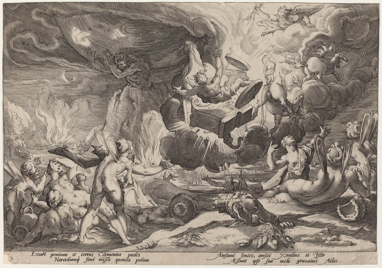 La caduta di Fetonte da Workshop of Hendrick Goltzius, after Hendrick Goltzius
