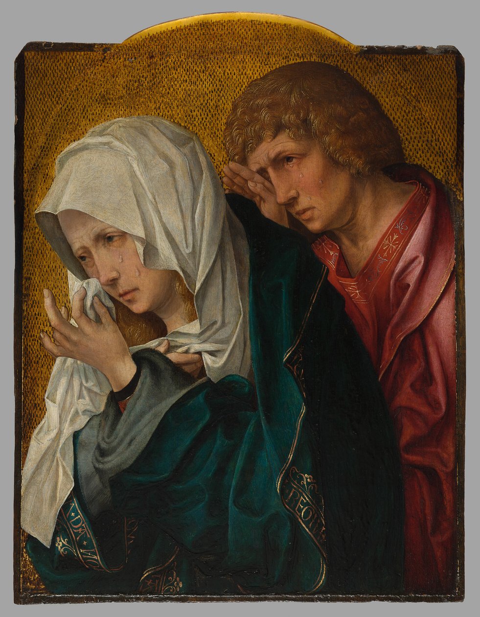 Die Jungfrau und der heilige Johannes der Evangelist von Workshop of Jacob Cornelisz. van Oostsanen
