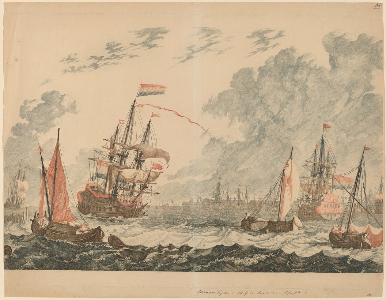 Il fiume IJ ad Amsterdam, 1680-1690 da Workshop of Johann Teyler