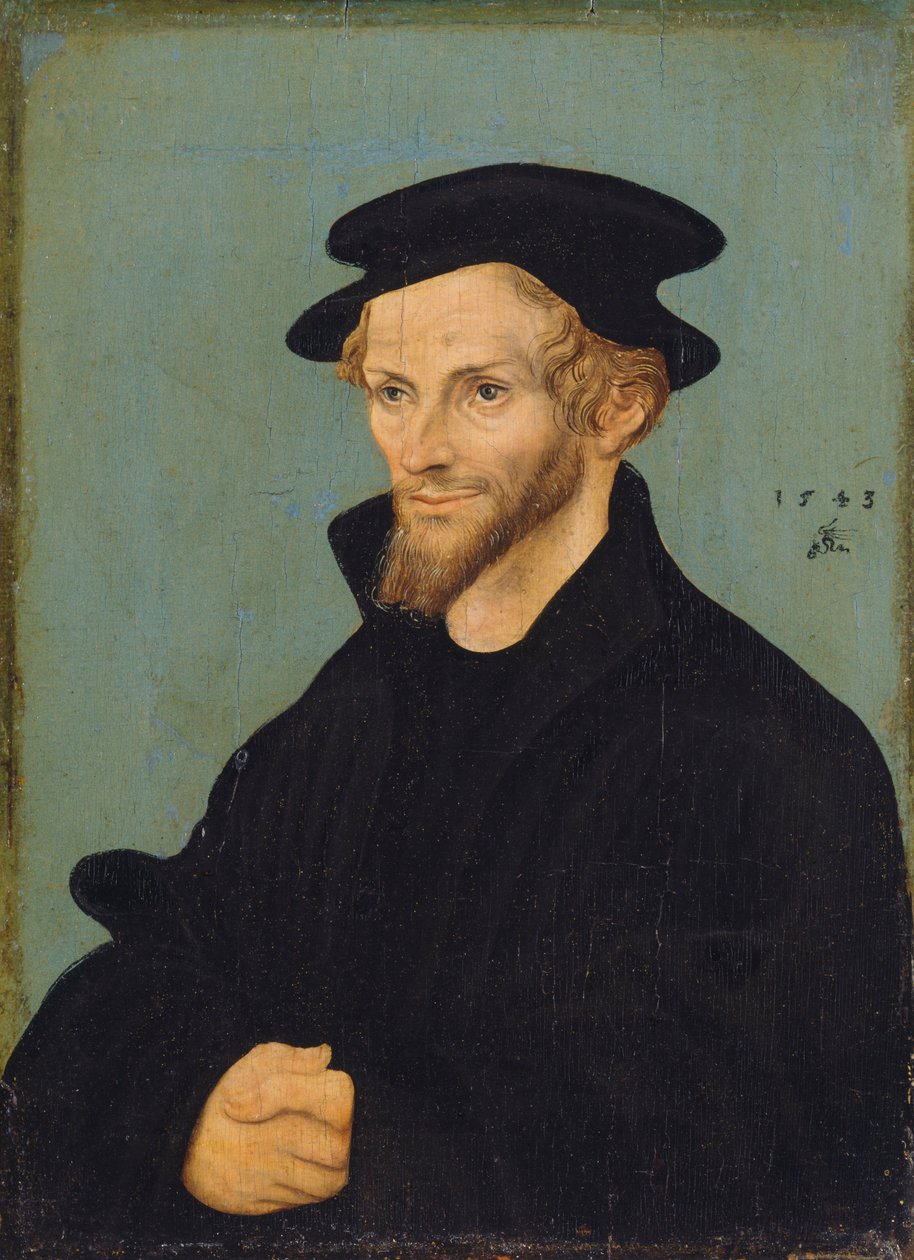 Tedesco: Bildnis Philipp Melanchthons Ritratto di Philipp Melanchthon da workshop of Lucas Cranach the Elder