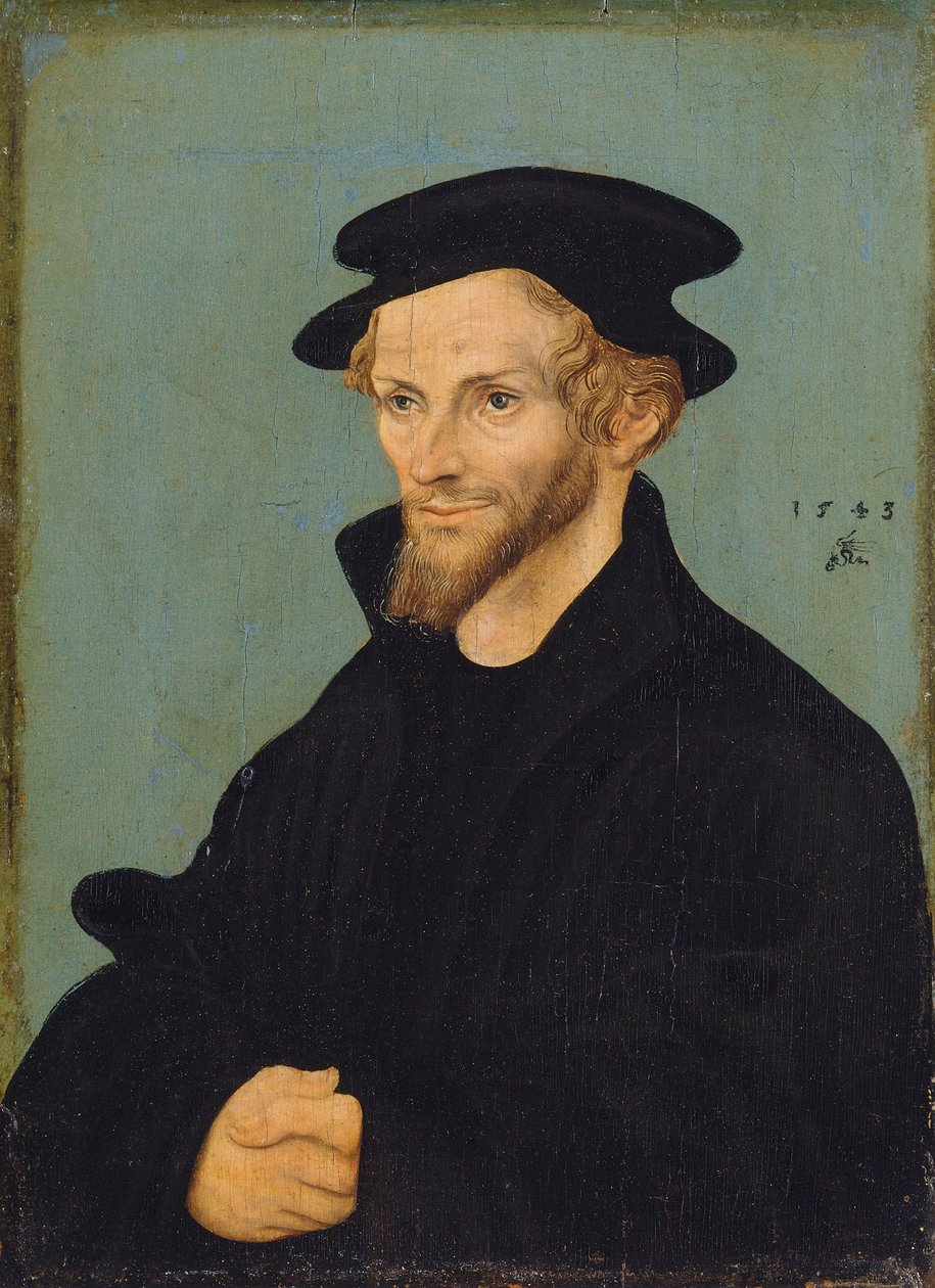 Tedesco: Bildnis Philipp Melanchthons Ritratto di Philipp Melanchthon da workshop of Lucas Cranach the Elder
