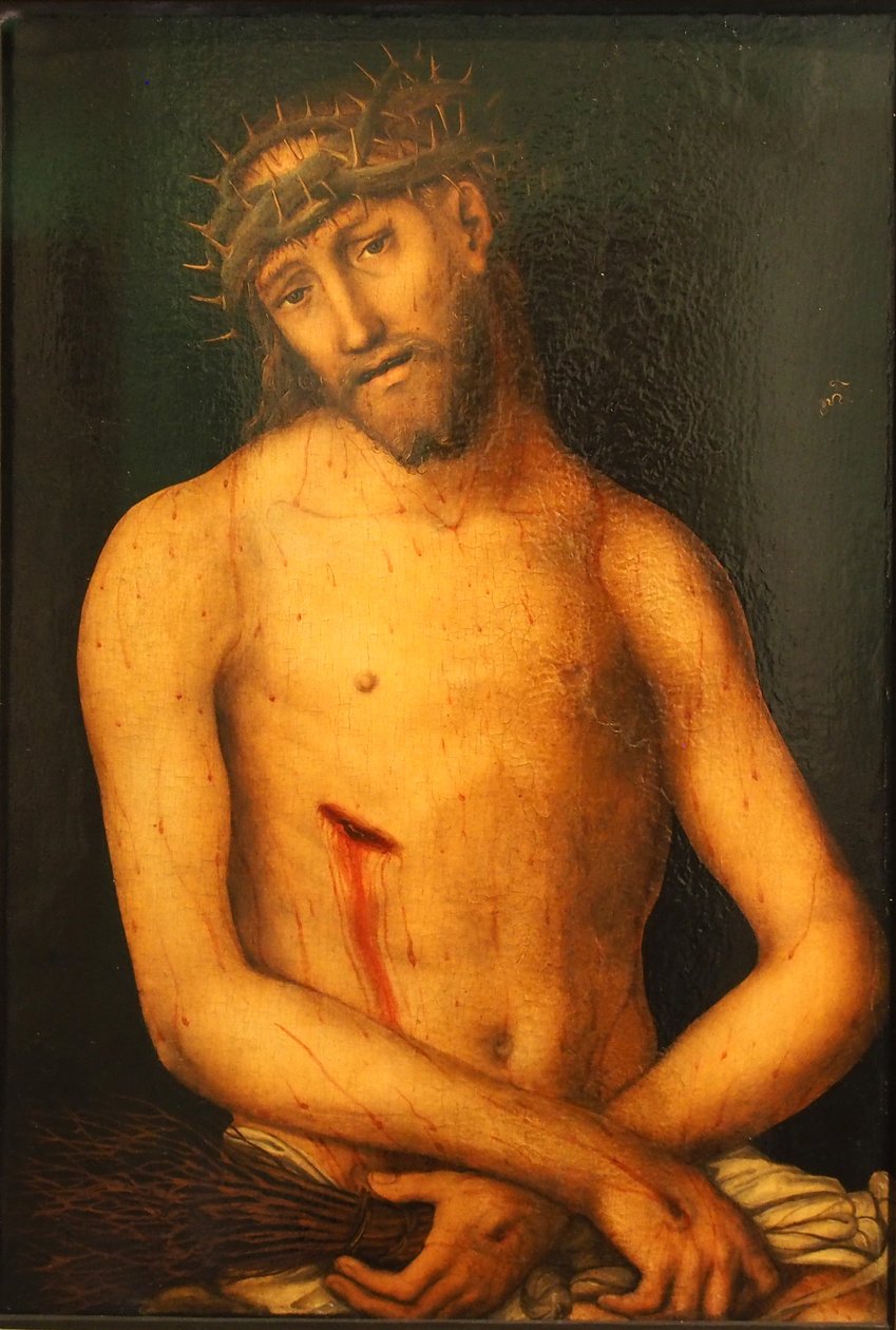 Tedesco: Der Schmerzensmann Cristo come uomo dei dolori da workshop of Lucas Cranach the Elder