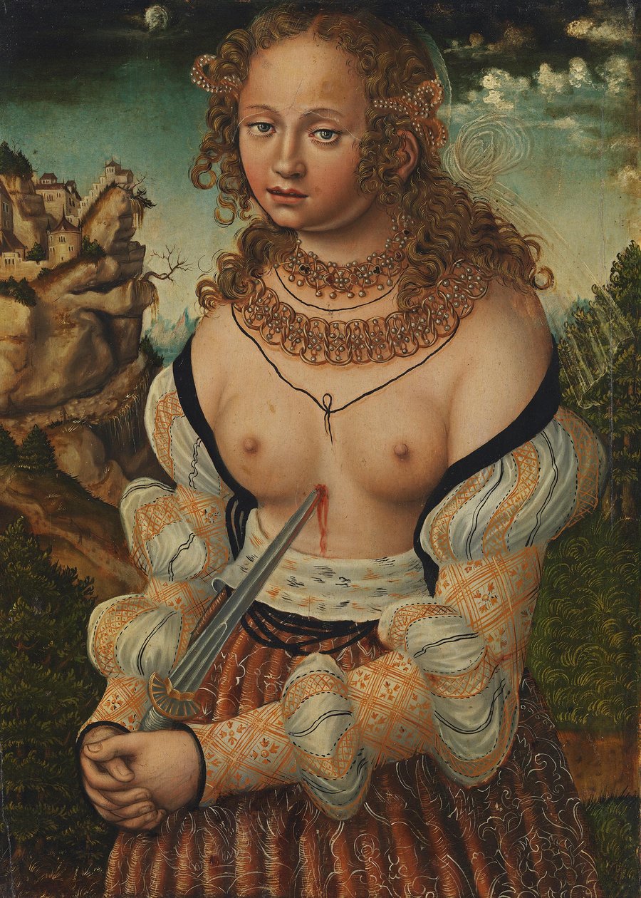 Tedesco: Selbstmord der Lucretia Suicidio di Lucretia da workshop of Lucas Cranach the Elder