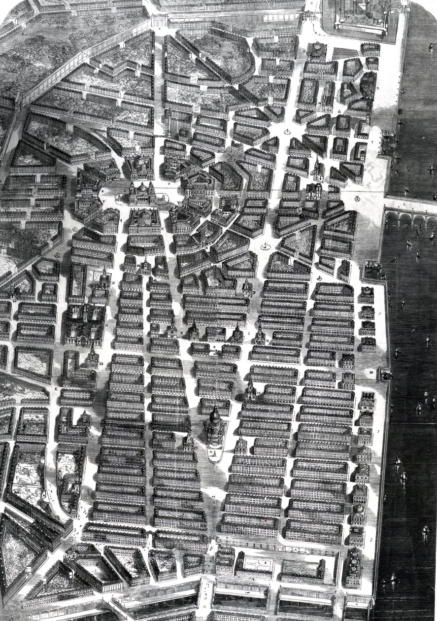 Una visione della Città di Londra, costruita sul piano lasciato da Sir Christopher Wren, disegnata sotto la direzione di Mr Godwin, pubblicata in 