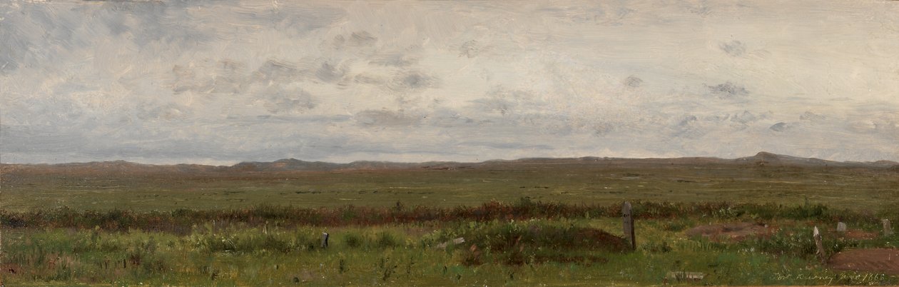 Tombe di viaggiatori, Fort Kearny, Nebraska da Worthington Whittredge