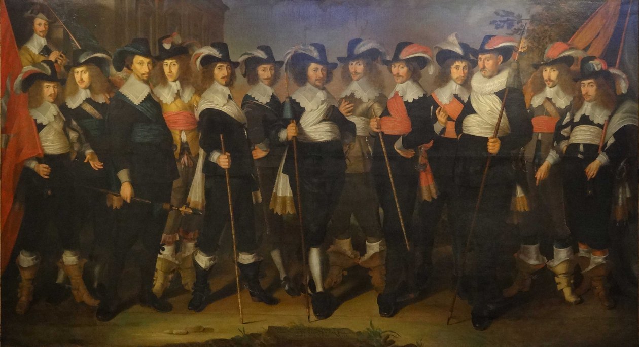 Ufficiali e guardie della compagnia del colonnello Herman Herbertsz da Wouter Crabeth II