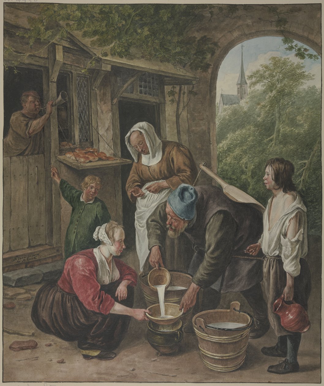 La venditrice di latte da Wybrand Hendriks