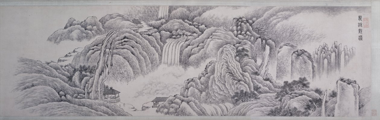 Vista delle cascate di Longqiu da Xi Dai