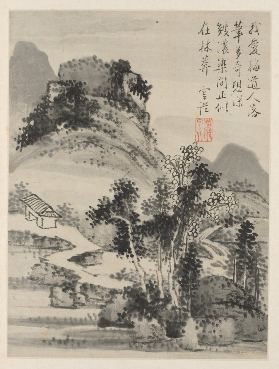 Album di paesaggi stagionali, Foglia D (foglia precedente 2) da Xiao Yuncong
