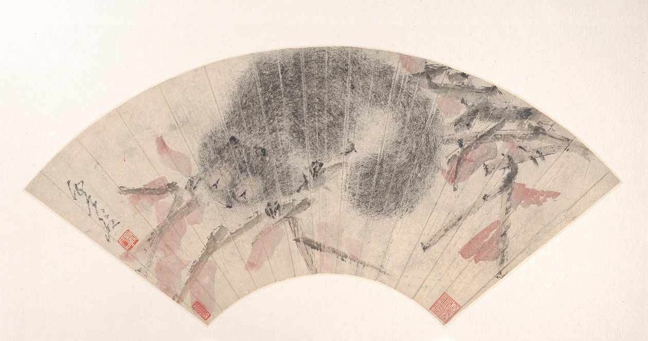 Scoiattolo su un ramo autunnale, ca. 1880s da Xugu
