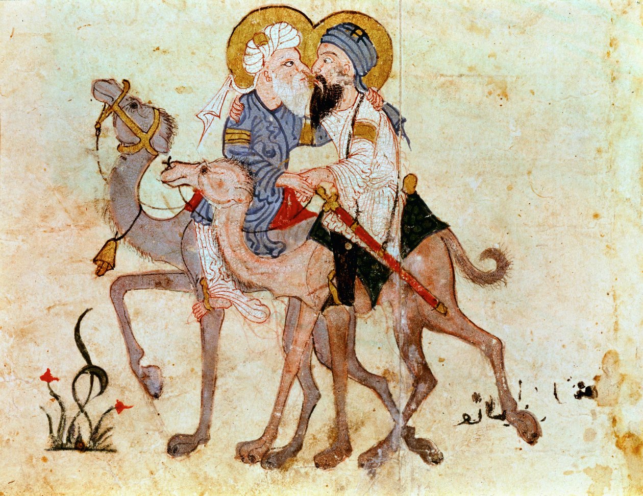 Gli addii di Abou Zayd e Al Harith prima del ritorno alla Mecca ... da Yahya ibn Mahmud Al Wasiti
